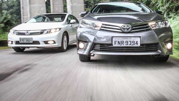 Corolla ou Civic: qual escolher? Comparativo mostra o que cada um oferece