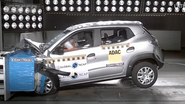 Renault Kwid tira 3 estrelas no Latin NCAP