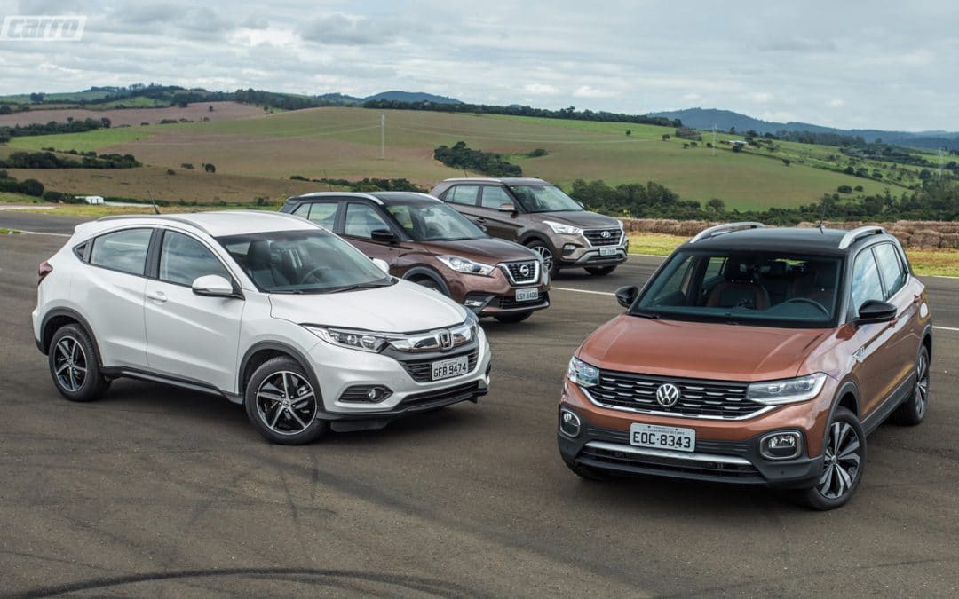 Comparativo de SUVs: T-Cross x HR-V x Kicks x Creta