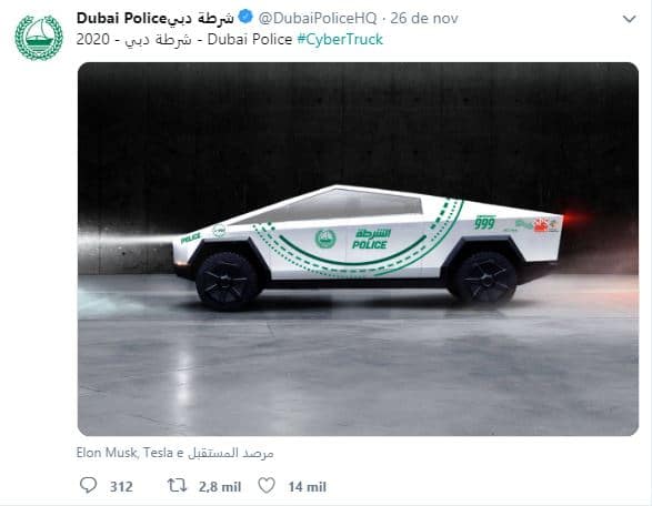 post Dubai Cybertruck