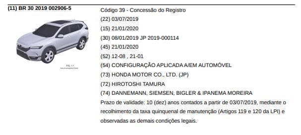 registro Honda Breeze
