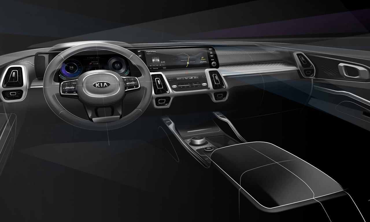 Interior Novo Kia Sorento teaser