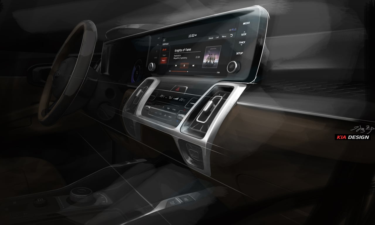 Interior Novo Kia Sorento teaser