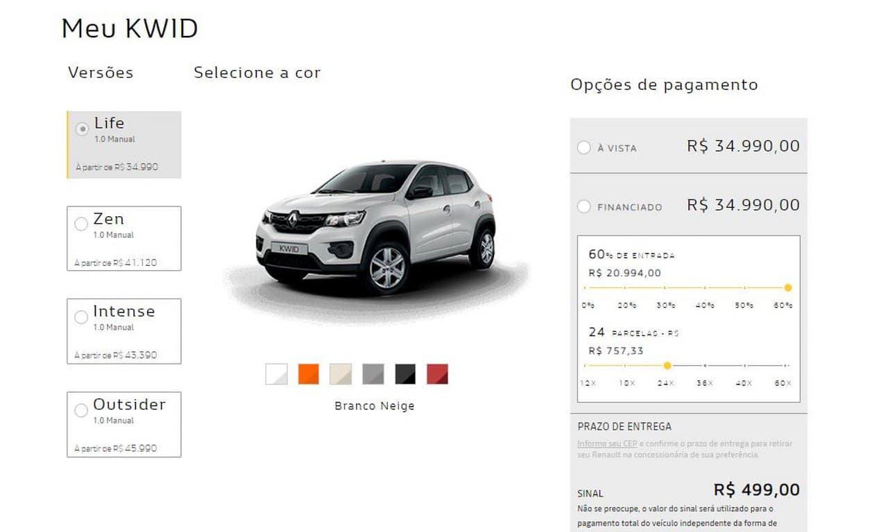 Renault agora vende toda sua linha de carros na internet - Automais