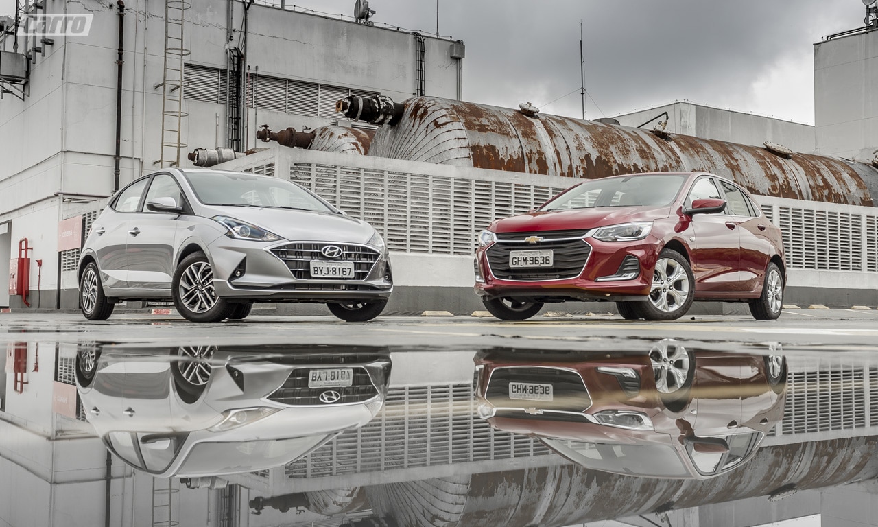 Comparativo: Chevrolet Onix Premier X Hyundai HB20 Diamond Plus na