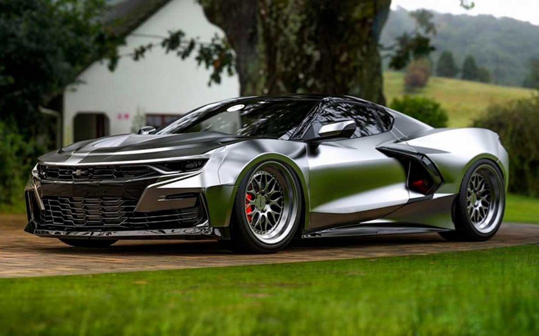 Projeção mostra como seria Camaro com motor central