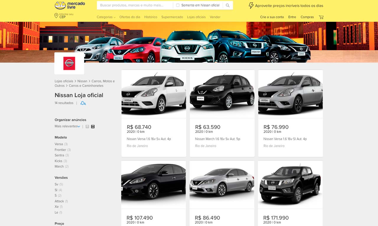 Loja Virtual Nissan Mercado Livre