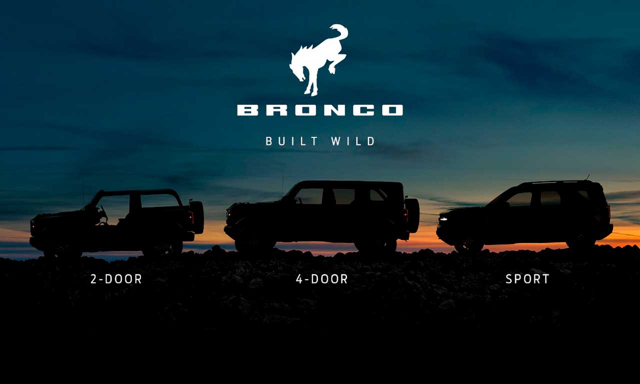 Teaser Ford Bronco 2021 3 carrocerias