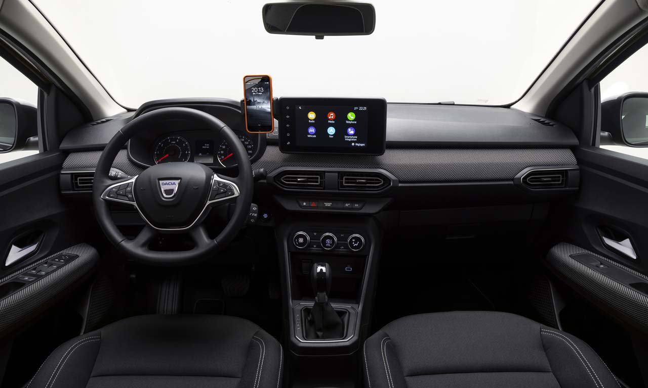 Interior Terceira geração Dacia Logan 2021