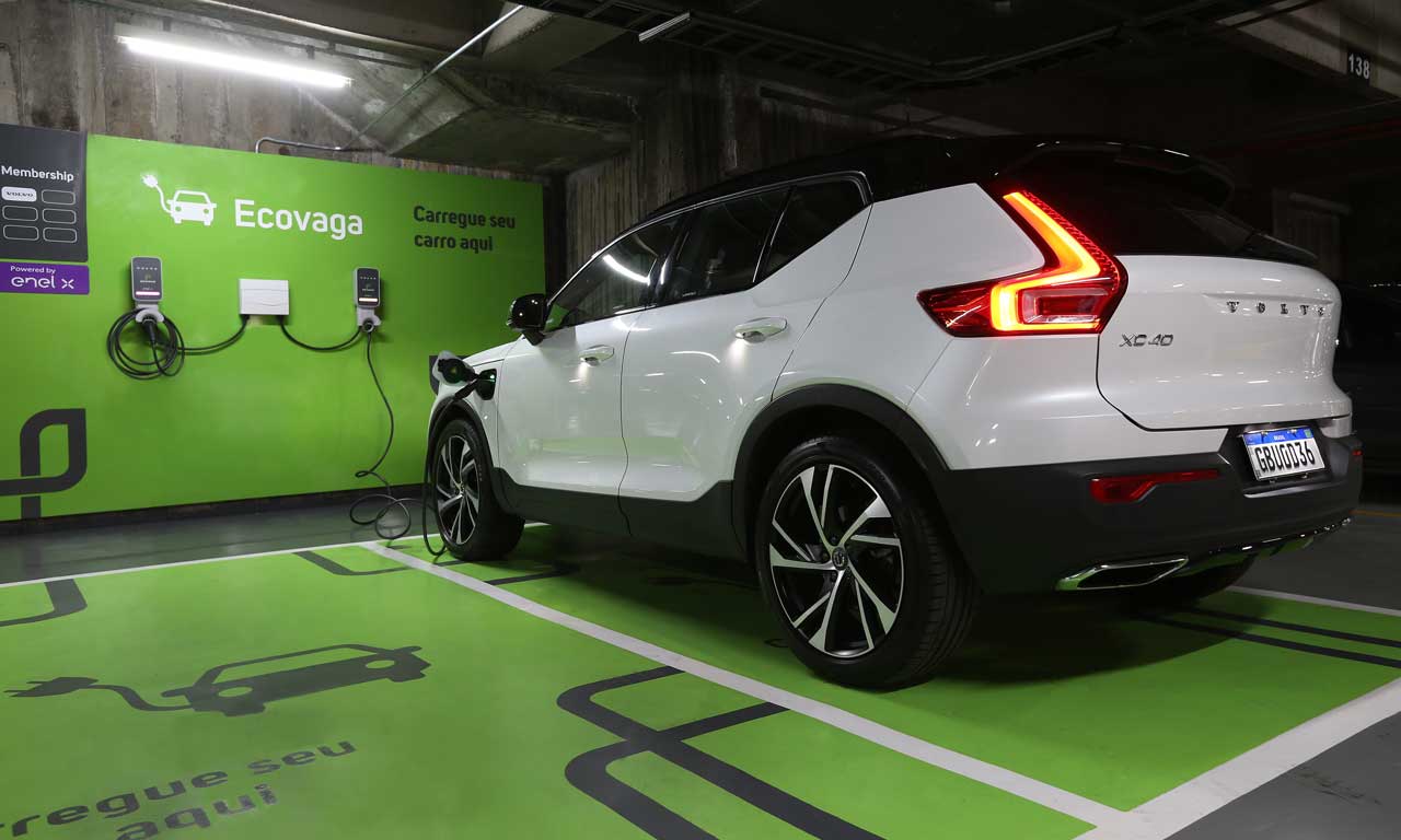 Volvo XC40 híbrido vaga recarga elétricos EcoVaga