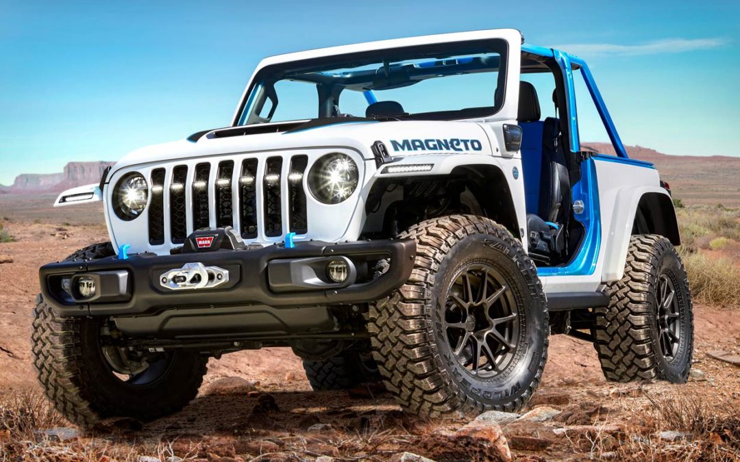 Jeep Wrangler Magneto é 4×4 elétrico com câmbio manual