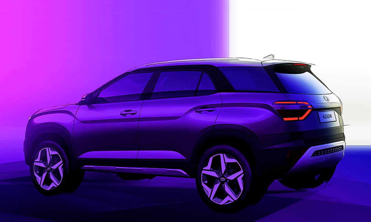 Teaser Hyundai Alcazar Creta de 7 lugares