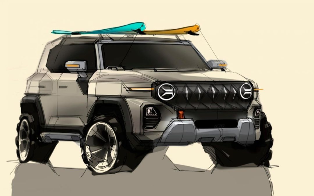 SsangYong mostra esboço de novo SUV com cara de Jeep