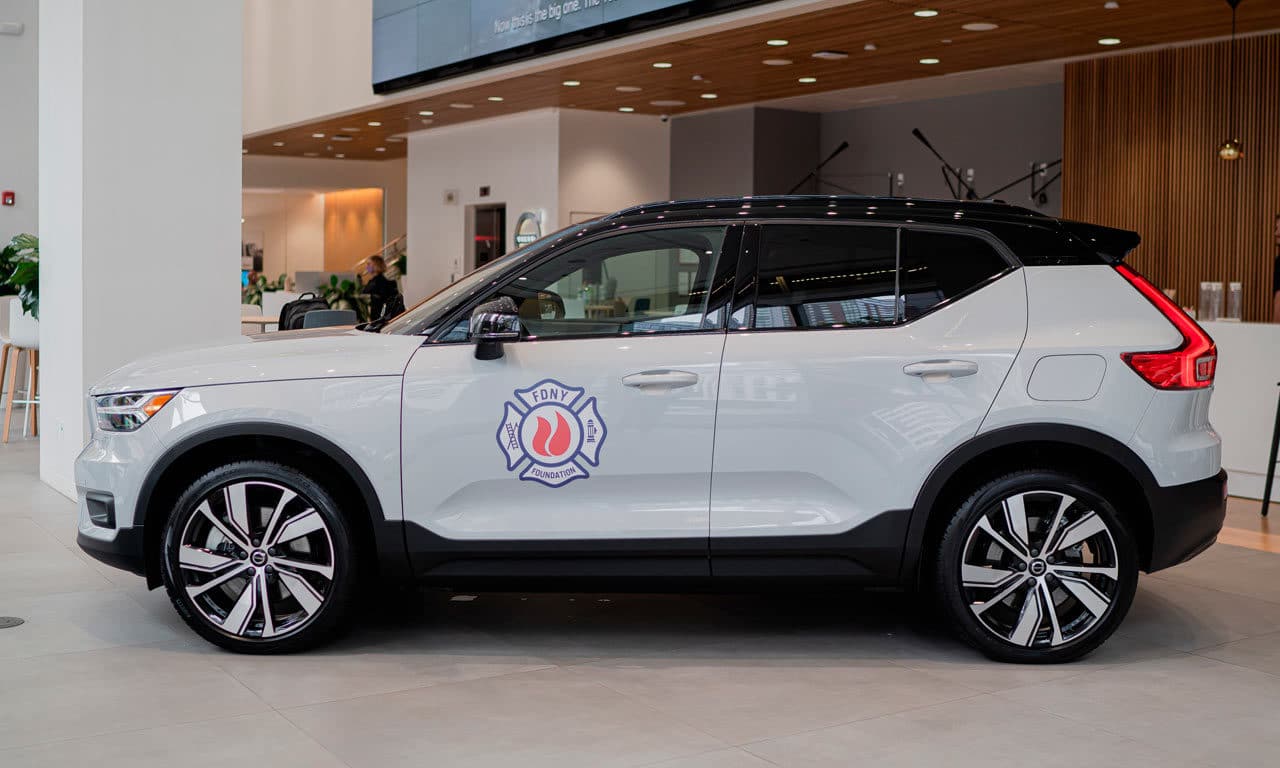 Volvo XC40 elétrico treinamento bombeiros FDNY
