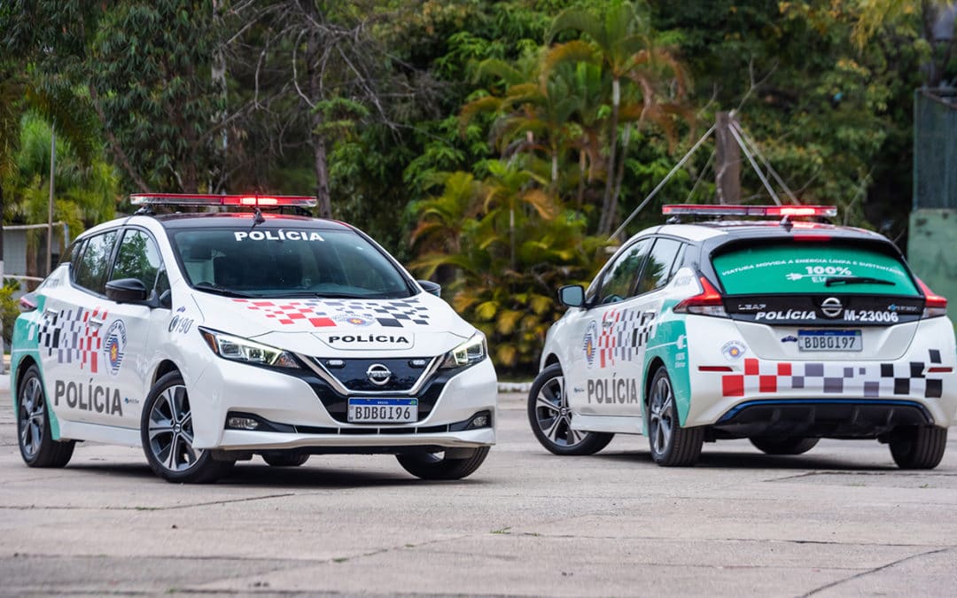 Nissan Leaf vira viatura da Polícia Militar