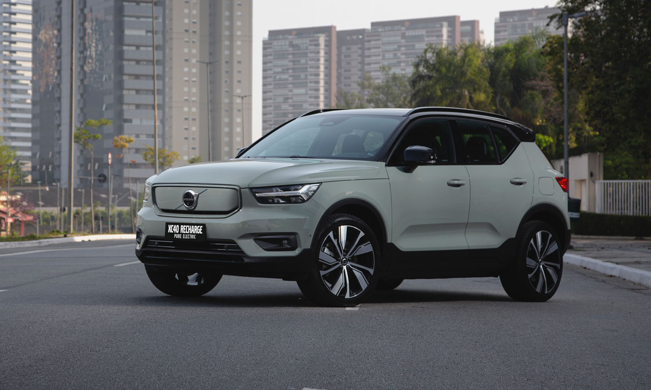 Dianteira Volvo XC40 elétrico Recharge Pure Electric importados