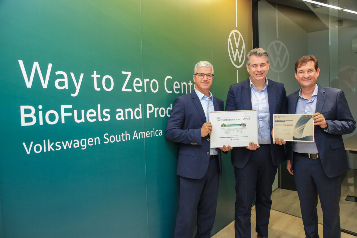 Volkswagen recebe Certificado Internacional de Energia Renovável - Foto: divulgação/Volkswagen