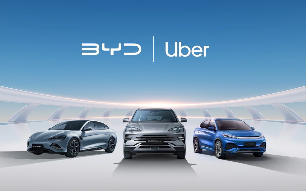 BYD e Uber firmam parceria para ter 100 mil veículos elétricos no mundo