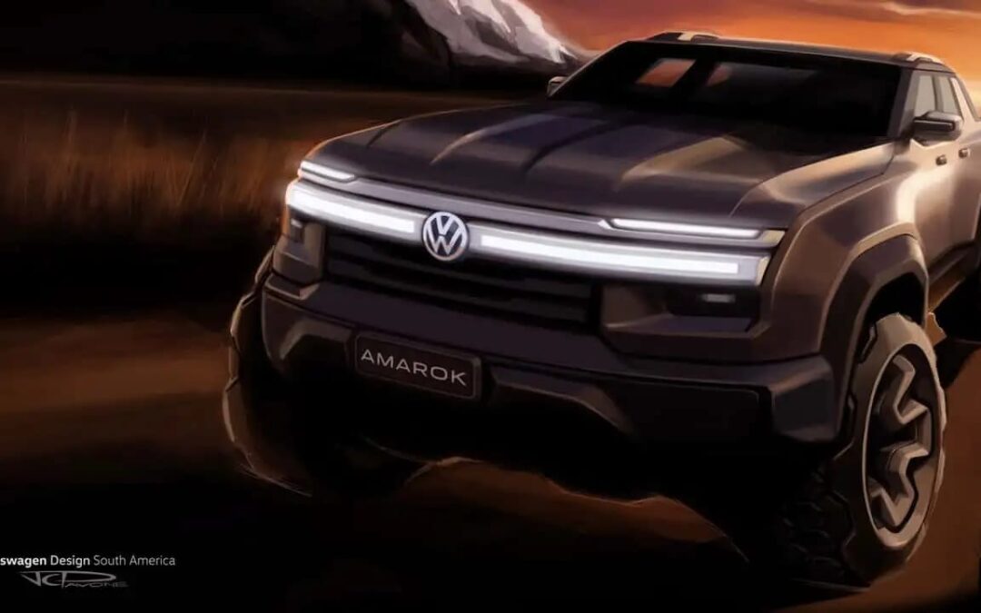 Nova geração da VW Amarok terá visual futurista e chega no fim de 2026
