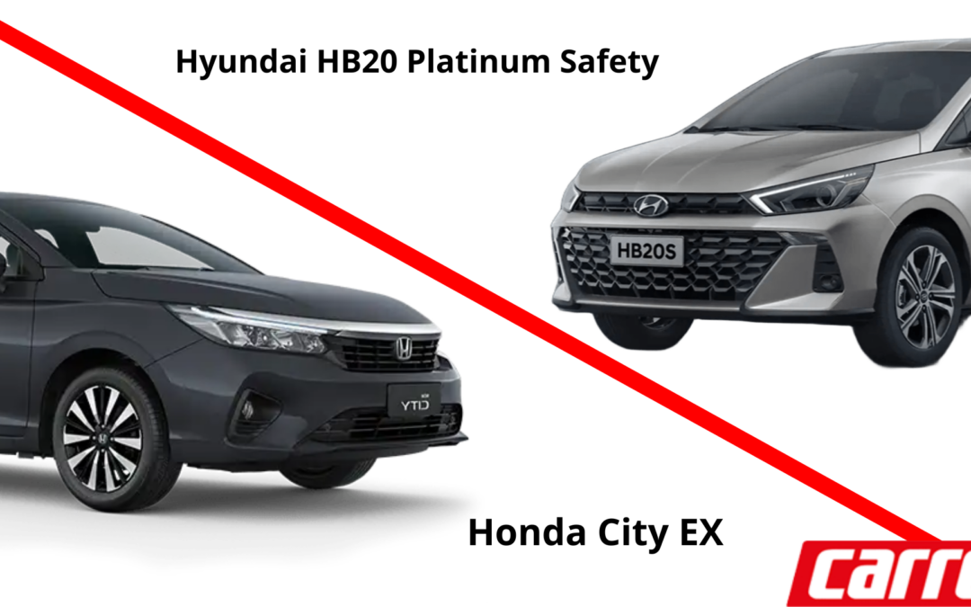 Comparativo: Hyundai HB20S Platinum Safety x Honda City sedã EX