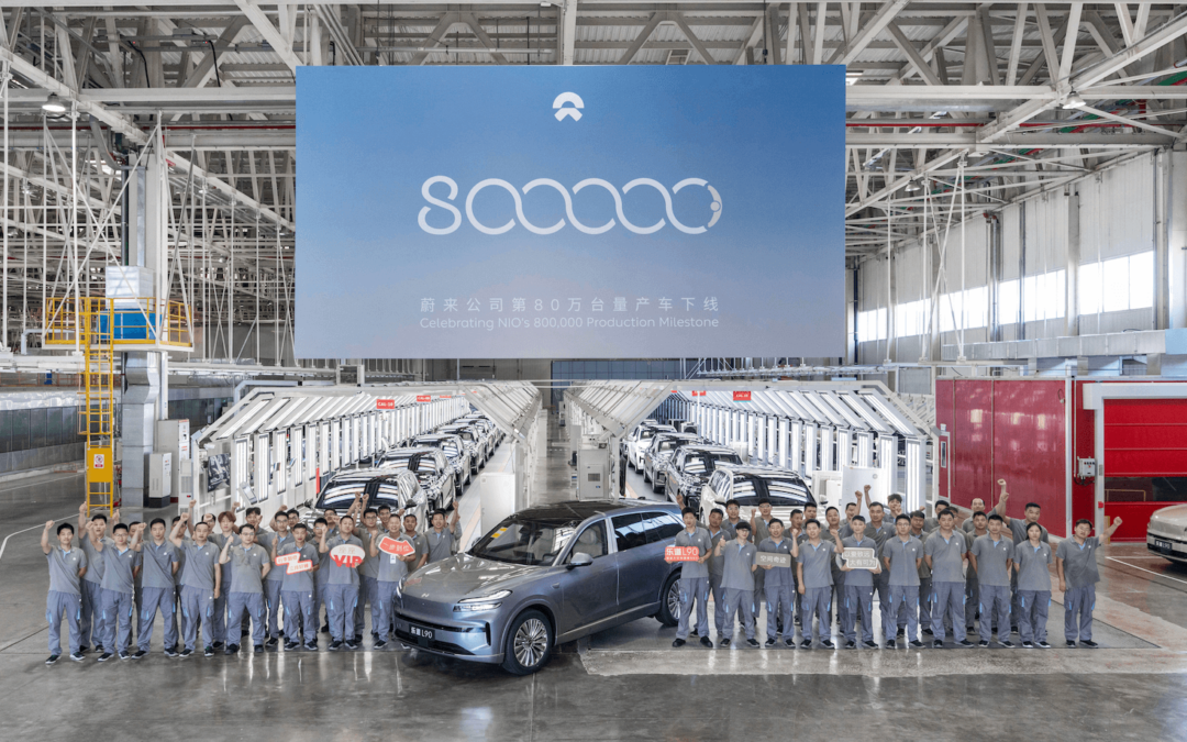 Nio alcança 800 mil veículos produzidos na China