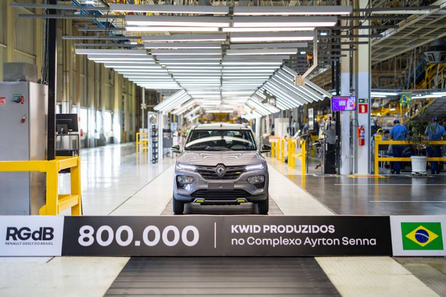 Renault Kwid atinge 800 mil unidades produzidas no Brasil