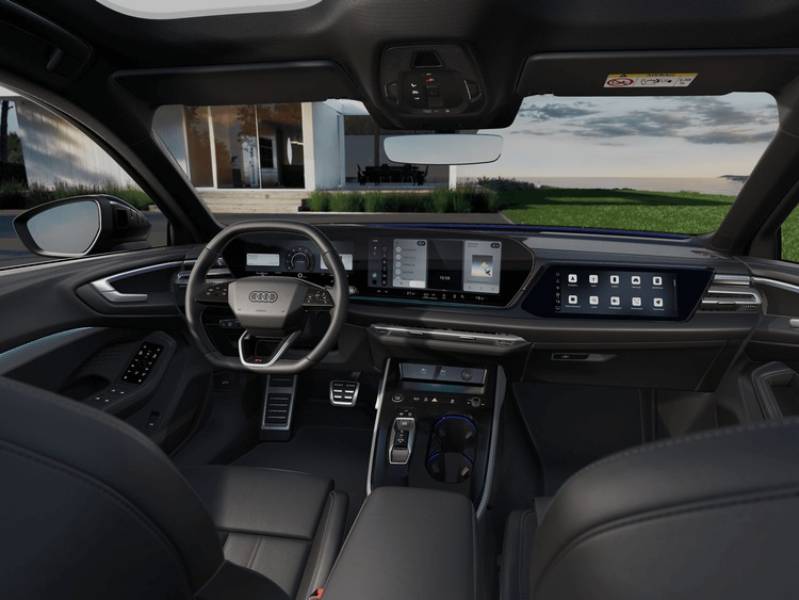 Interior com telas ligadas dos Audi A5 Avant e A6 Avant e-Tron