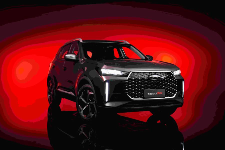 CAOA Chery Tiggo 5X cinza visto de frente