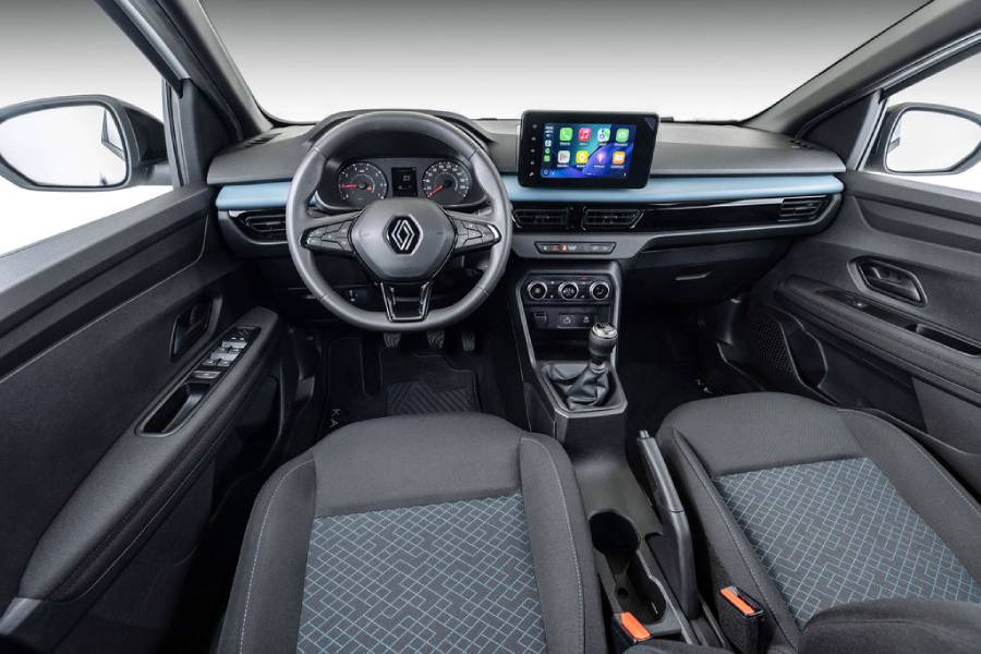 Painel com telas ligadas do Renault Kardian Vibe Turbo