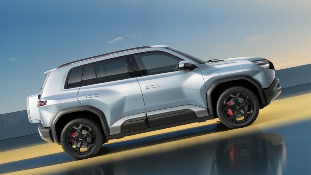 Nova versão do SUV Fang Cheng Bao Ti 3 da BYD visto de lado