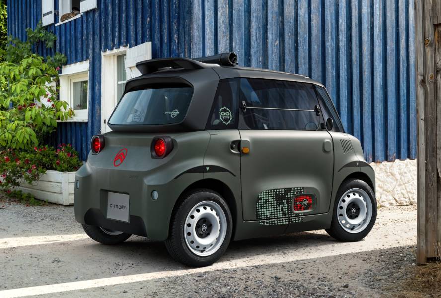 Citroën Ami Outdoor cinza visto de lado