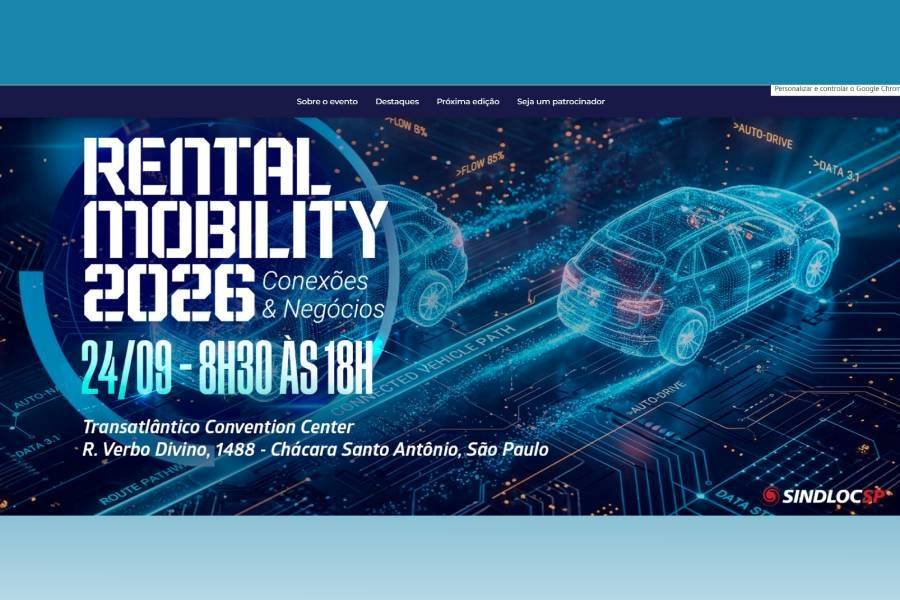 propaganda da 5ª edição do evento Rental Mobility