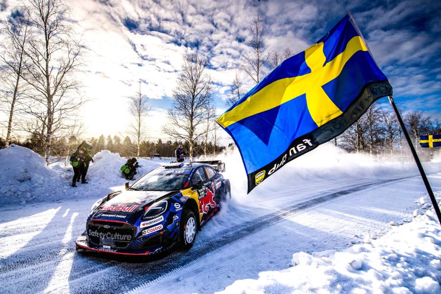 Ford Puma durante rally na Suécia