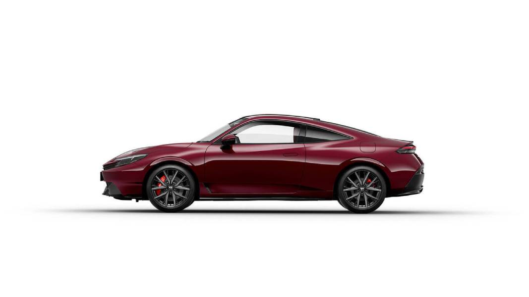 Honda Prelude Limited Edition bordô visto de lado