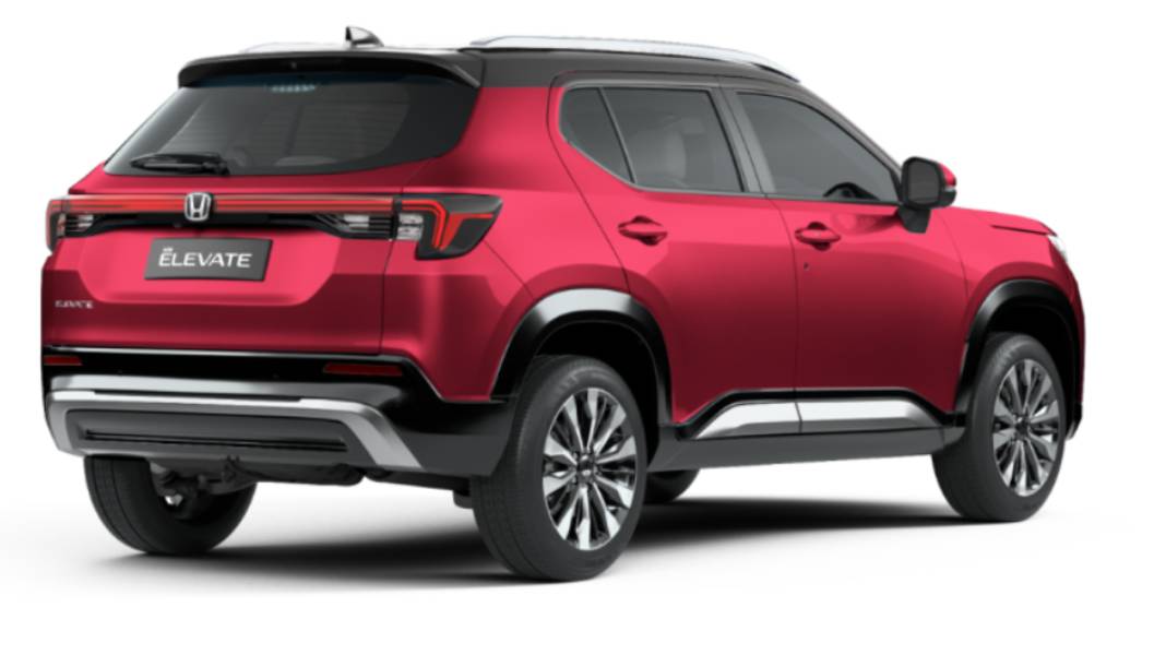 Novo Honda WR-V (Elevate) vermelho visto de lado