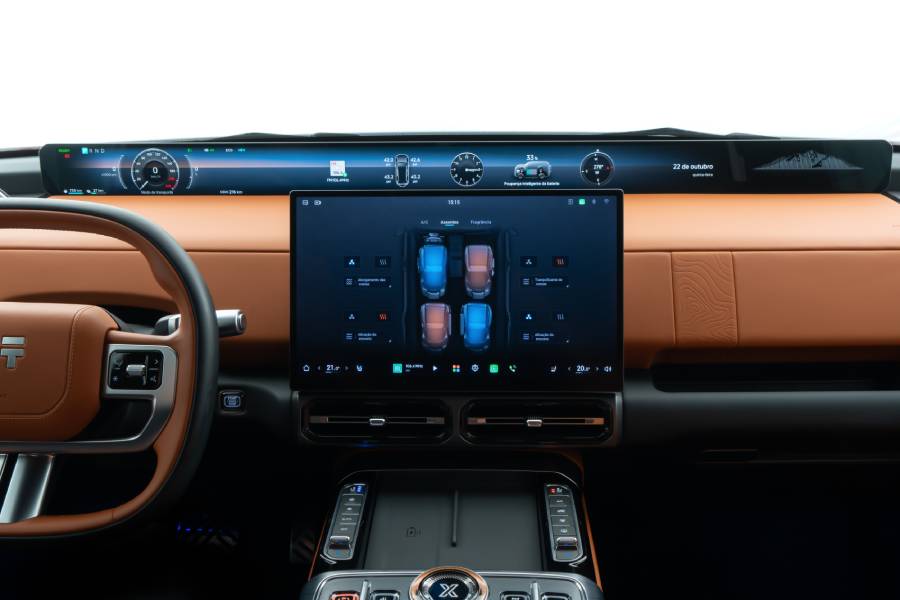 telas ligadas do Jetour G700