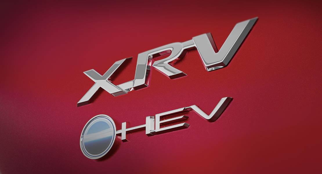emblema do Toyota Corolla Cross XRV Hybrid 2027 vermelho