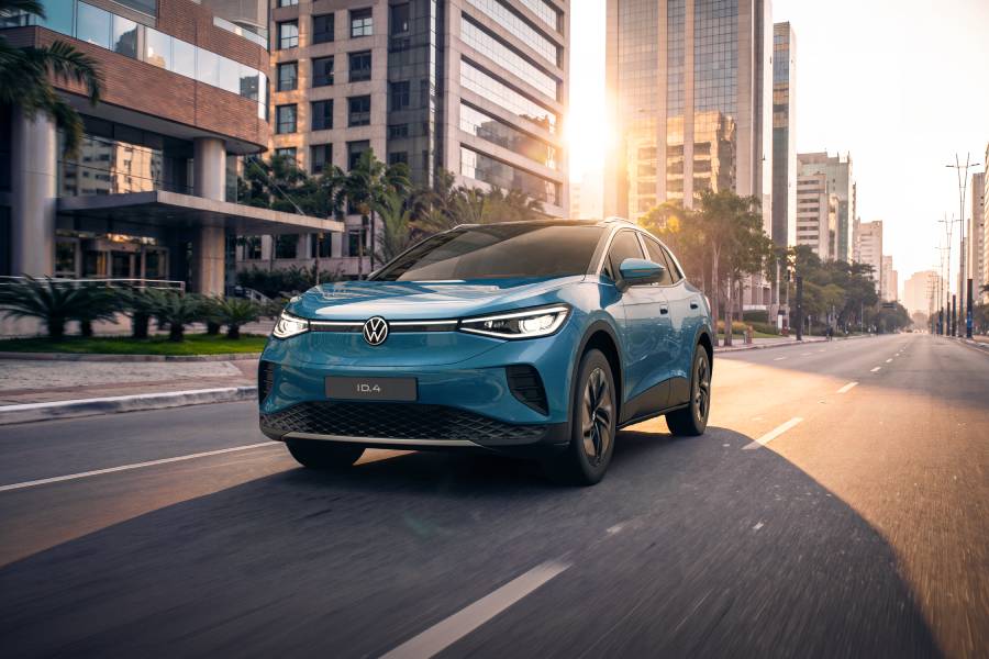 Volkswagen ID.4 Pro 2027 azul visto de frente